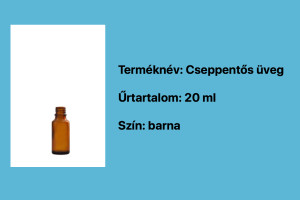 20 ml-es cseppentős üveg